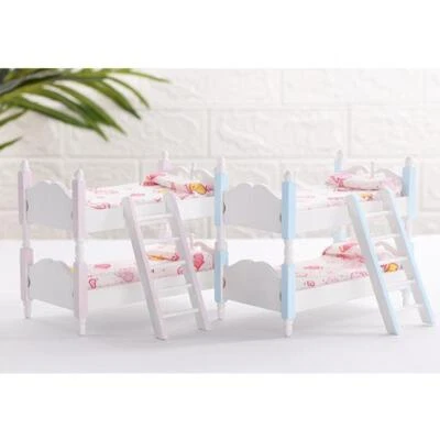 Puppen-Etagenbett Holz Hochbett Puppenbett Stapelbett Puppenmöbel​ Neu - Bild 1 von 4