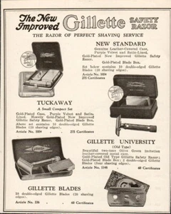 Print Ad 1929 New Improved Gillette Safety Razor 4 3/4" X 6" - Picture 1 of 1