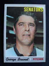 1970 Topps Baseball Card # 328 George Brunet - Washington Senators