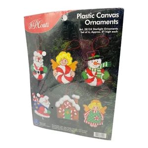 J&P Abrigos Plástico Lona Artesanía Kit Starlight Navidad Adornos 4" Juego de Seis - Imagen 1 de 11