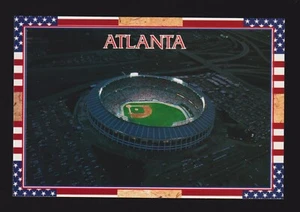 ATLANTA BRAVES / FALCONS Fulton County Stadium Aerial Photography PHOTO POSTCARD - Picture 1 of 1