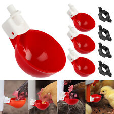 4X Automatic Water Cups Poultry Drinker Watering Chicken Duck Quail Drinking New