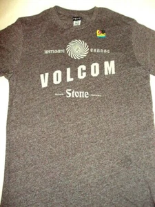 NEW VOLCOM SURF MEN MOCK TWIST CREW TEE T SHIRT MOCHA HEATHER M MEDIUM code ZZ90 - Picture 1 of 2