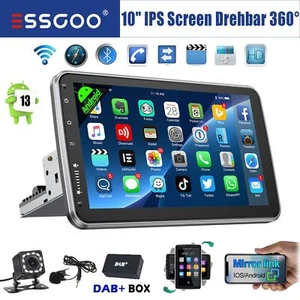 10" Android 13 DAB+ Autoradio GPS Navi 1 DIN WIFI 360° Drehbar Bildschirm Kamera - Bild 1 von 14