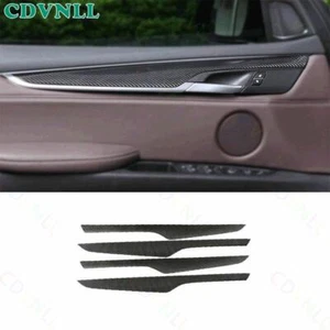 For BMW X5 X6 F15 F16 2014-2018 Dry Carbon Fiber Interior Door Panel Strip Cover - Picture 1 of 10