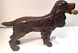 ANTICA SCULTURA CANE DA CACCIA FORESTA NERA INTAGLIATO LEGNO VINTAGE - Foto 1 di 7