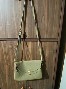 Women's Green Evergreen Crossbody Bag Faux Suede Free Ship! - Picture 1 of 5