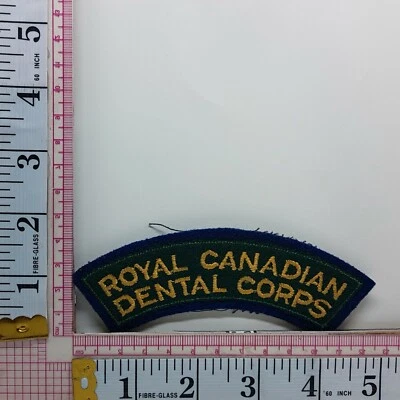 Royal Canadian Dental Corps Patch Cloth Shoulder Flash Badge Crest J6  - Image 1 of 2