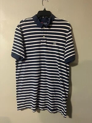 Chaps Mens LT Blue/White Polo Shirt Golf - Image 1 of 4
