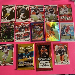 🧨12 Cleveland Browns Parallels Rookie Cards + 2 Sealed Prestige Prizm Packs🧨