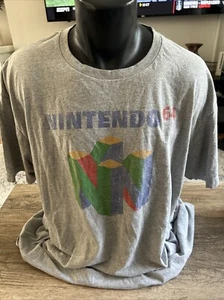 Nintendo 64 2015 Videospiel Grau T-Shirt Tee Kurzarm 90er Spiel Herren Gr. XXL - Bild 1 von 4