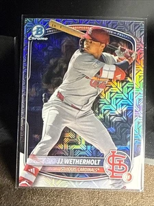 2025 Bowman Chrome Prospects JJ Wetherholt #BCP-241 Mojo Refractor - Picture 1 of 2