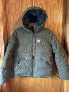 Carhartt Damen Hooded Relax Sherpa Lined Jacket S Green Rain Defender Full Zip - Bild 1 von 12