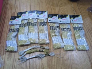 Gold/Silver Metallic Embroidery Floss Thread Lot of 38 Skeins  - Picture 1 of 5