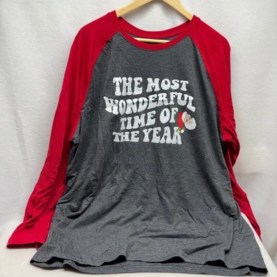 Athletic Works Performance Mezcla Mangas 3/4 Papá Noel 2XL Navidad Foto 1 de 4