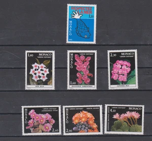 Timbre MONACO 1981 N° 1264 et 1306 à 1311 Luxe** MNH Côte 28 € - Picture 1 of 1