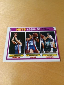 1981/82 Topps #57 Newlin, Lucas, New Jersey Nets Team Leaders Card. STARS (VG) - Bild 1 von 2