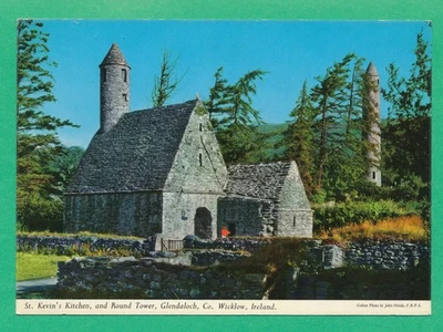 St. Kevin's Kitchen and Round Tower, Glendaloch, Wickow, Ireland - Postcard - Image 1 of 2