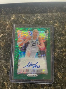 2024 Panini WNBA Green Pulsar Prizm Marine Johannes Auto 22/25 NY Liberty RARO - Foto 1 di 2