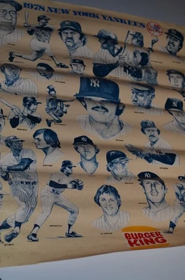 1978 New York Yankees World Champion 17" x 22" Poster Burger King promo - Image 1 of 3