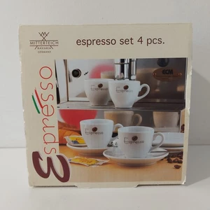 Mitterteich Bavaria Germany - Espresso Cup and Saucer Set of 4 - Picture 1 of 2