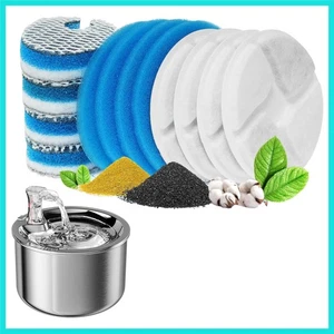 Paquete de 4 filtros de fuente de agua para gatos de acero inoxidable para reemplazar... - Imagen 1 de 6