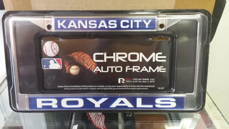 MLB Kansas City Royals Blue / White Laser Chrome License Plate Frame - Image 1 of 1