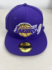 Los Angeles Lakers NBA New Era Purple Paisley 59FIFTY fitted hat cap - Picture 1 of 8