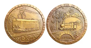 O877, Belgisch-Kongo, Bronzemedaille 1956, Zug, 50th Anniversary Katanga Railroad - Bild 1 von 4