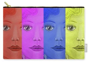 Four Girls Four Stories Carry all  ART pouch purse 6 x 9.5  fabric zipper  - Picture 1 of 1