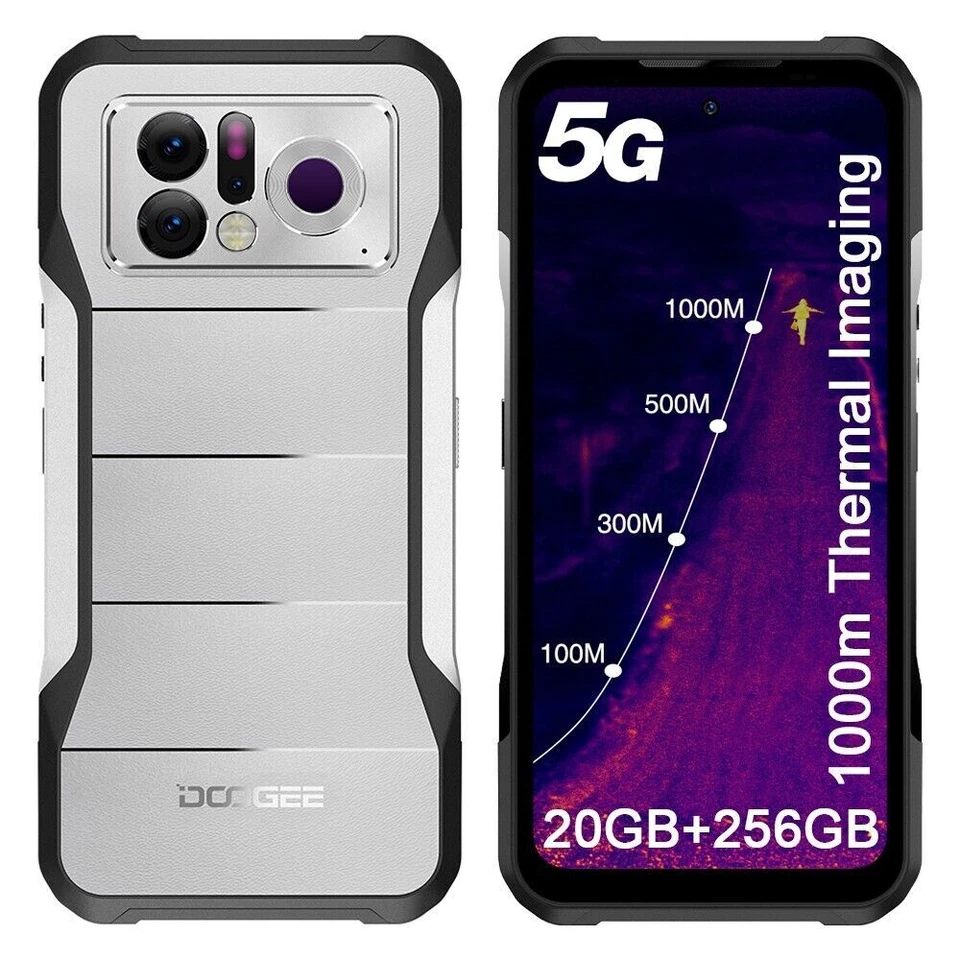 DOOGEE V20 Pro 5G - 256GB - Silber (Ohne Simlock) (Dual-SIM)
