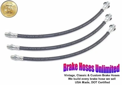 КОМПЛЕКТ ТОРМОЗНЫХ ШЛАНГОВ Lincoln Continental 1939 1940 1941 1942 1946 1947 1948 - Изображение 1 из 2