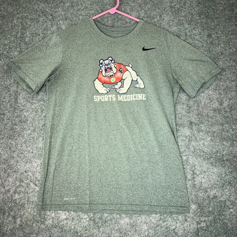 Fresno State Bulldogs Mens Shirt Medium Nike Gray White NCAA Football College Cover