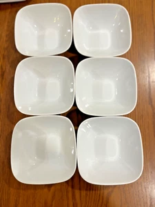 CHOICE SETS of 4 or 2: Better Homes & Gardens WHITE Square PLATES or BOWLS Exc - Picture 1 of 24