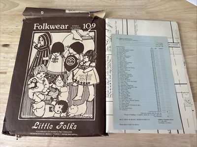 Roupa folclórica padrão de costura infantil anos 70 109 Marrocos México Turquia Japão Nepal - Imagem 1 de 4