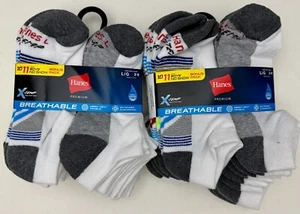 22 Pair No Show Socks Hanes Boys X Temp Active Cool Comfort L/G 3-9 Large - Picture 1 of 4