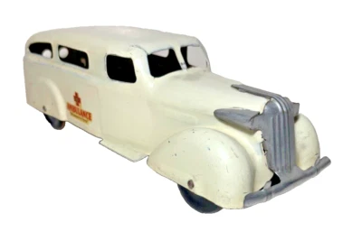 Ambulancia Wyandotte Juguetes Pintura Original Años 30 De Colección Acero con Ruedas de Madera 11" Foto 1 de 4