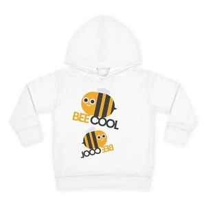 Bee Cool Cat Pullover Hoodie for Toddlers, Cozy Toddler Hoodie, Cute Kids - Picture 1 of 5
