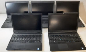 5 Lot Dell Latitude 5590 Intel Core i7-8650U @ 1.90GHz HINGE LOOSE NO CHARGER - Picture 1 of 24
