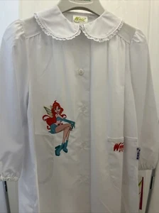 grembiule casacca SIGGI WINX scuola bianco asilo 3 anni misura 50 Cm 98 - Foto 1 di 6