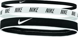 NIKE THIN HAIRBAND HEADBAND MIXED TRAINING GYM RUNNING ELASTIC SWEATBAND 3 PACK - Picture 1 of 3