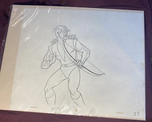 Justice League - Disegno di produzione originale - Freccia verde, Super amici. COA - Foto 1 di 2