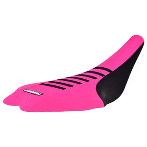 Yamaha YFZ 450R Seat Cover 2009 - 2020 BLACK / PINK / BLACK RIBBED QUAD #201 - Picture 1 of 4
