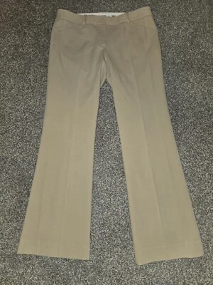 Pantalones de vestir Elie Tahari beige/bronceado forrados pierna ancha 12/14 Foto 1 de 4