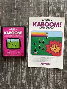 ATARI 2600 KABOOM! CARTRIDGE W/ MANUAL TESTED - Picture 1 of 2