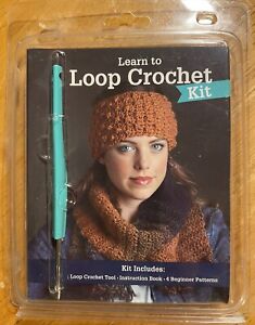 Leisure Arts 48060 Learn To Loop Crochet Kit With Book Tool Patterns NEW