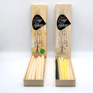 Tiny Tapers Paragon 10" T Candles 1/2"  wide Crème & Asst. Victrylite Candle C - Picture 1 of 12