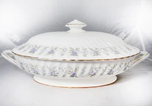 ALPINE SPRING Minton Covered Oval Vegetable Tureen 13.5" NEW NEVER USED England - Picture 1 of 7