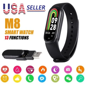 Pulsera pulsera de presión arterial pulsera de reloj inteligente M8 fitness rastreador de ritmo cardíaco - Imagen 1 de 9