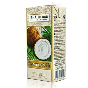 Thai Food King - Leche de coco original 85% de coco - Leche de coco de 1 litro - Imagen 1 de 7
